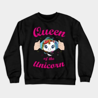 Cute Unicorn Horn Pretty Rainbow Colors Funny Quote Crewneck Sweatshirt